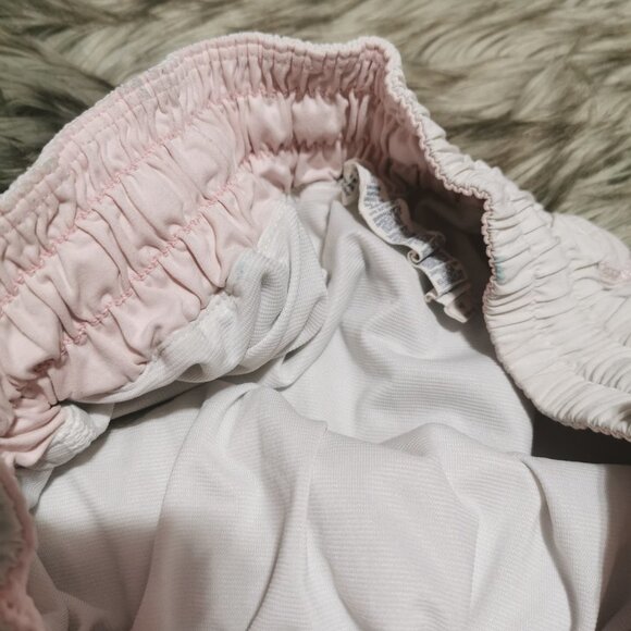 Lululemon Athletica White and Blue Athletic Shorts Retro Design - Picture 6 of 11